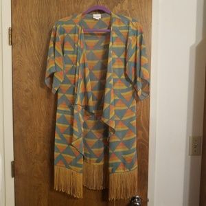 Lularoe kimono pull over fringe